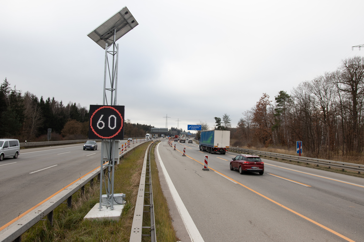 BAB A96 Oberpfaffenhofen Dynamische Umleitungsbeschilderung