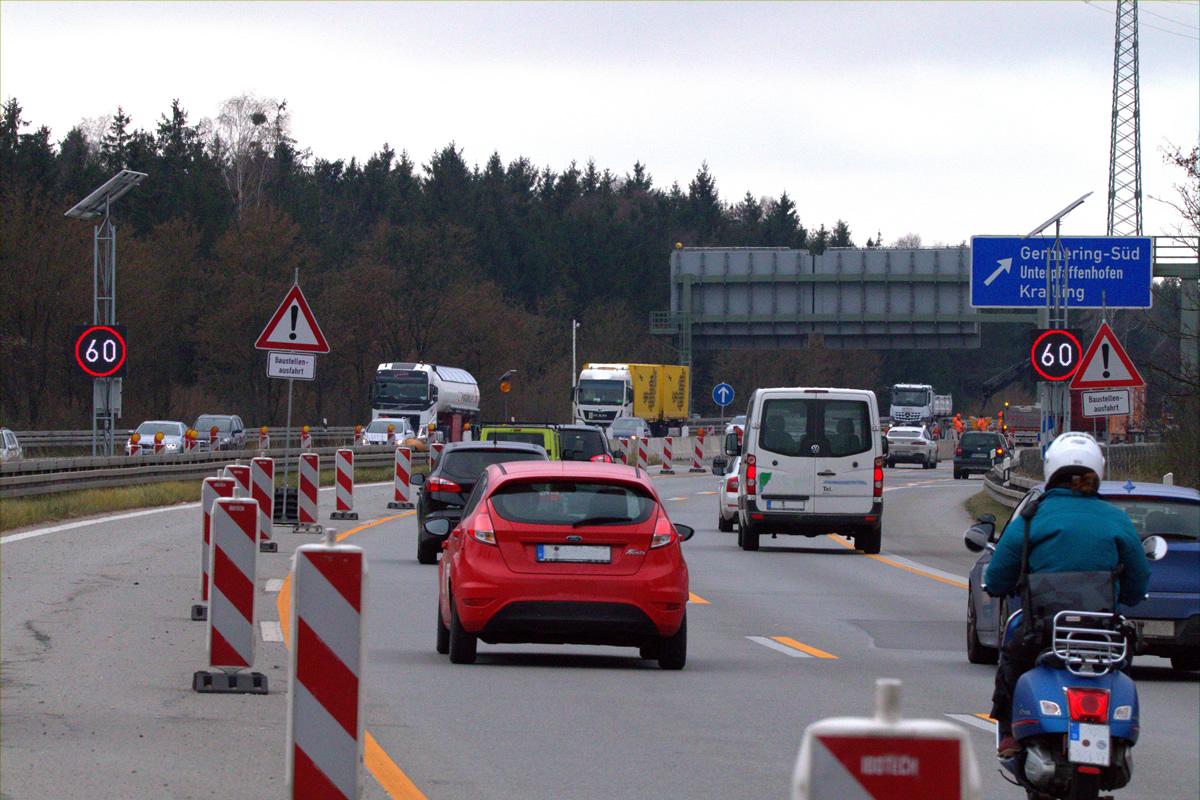 BAB A96 Oberpfaffenhofen Dynamische Umleitungsbeschilderung