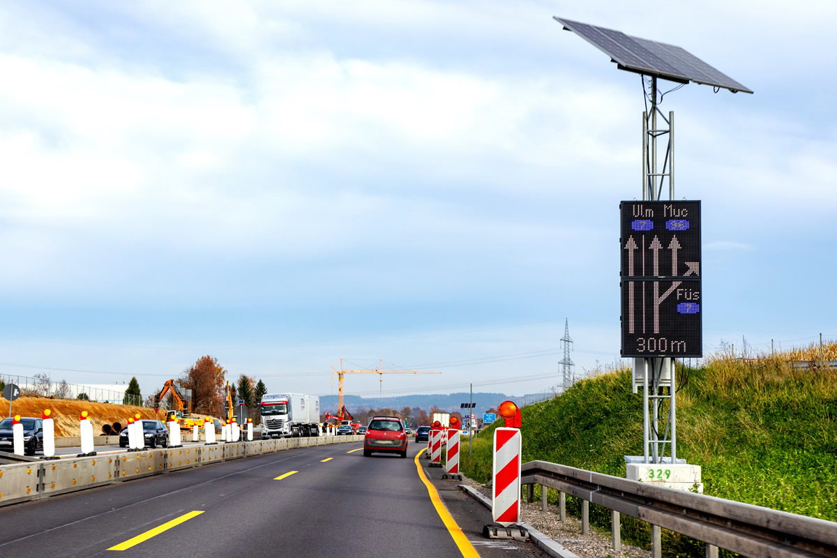 Dynamische LED-Umleitungsbeschilderung